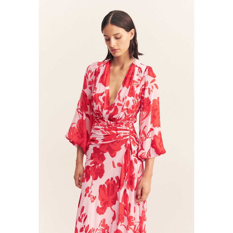 Shona Joy Aleyna Long Sleeve Ruched Maxi Dress image number 2